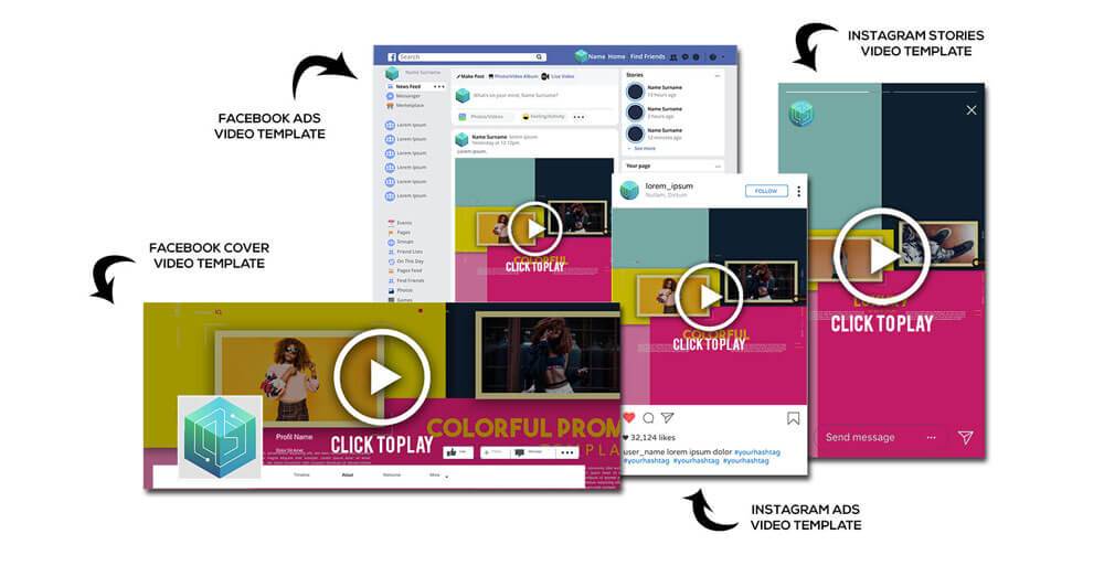 colorfull Promo Template Video Marketing: new Easy Video and Animation marketing Tool